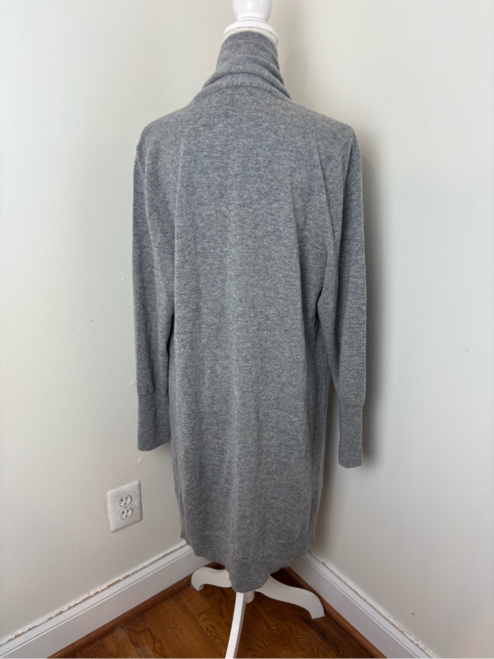 Quince Mongolian Cashmere Duster Cardigan Sweater In Grey Size Large NWT - Picture 4 of 7